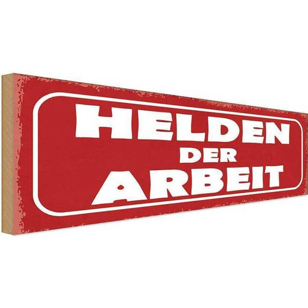 Vianmo Insegna In Legno 10X27 Cm Helden Der Arbeit-image