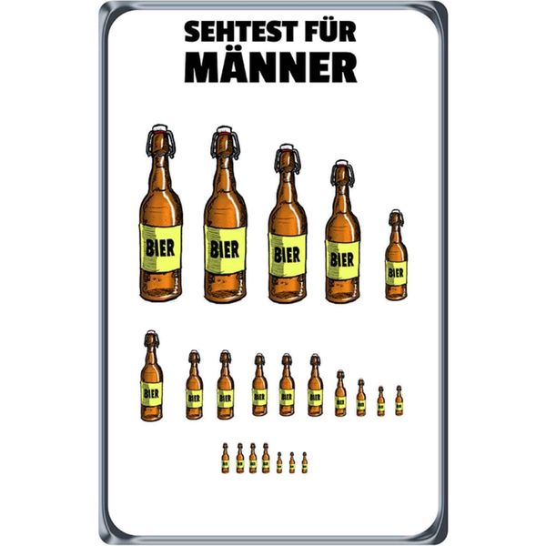 Vianmo Insegna In Legno 18X12 Cm Alkohol Sehtest FüR MäNner Bierflaschen-image