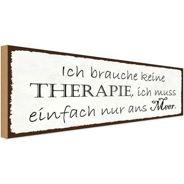 Vianmo Insegna In Legno 10X27 Cm Ich Muss Einfach Nur Ans Meer-image