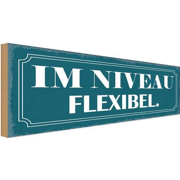Vianmo Insegna In Legno 10X27 Cm Im Niveau Flexibel-image
