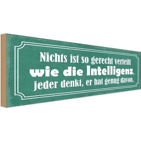 Vianmo Insegna In Legno 10X27 Cm Intelligent Gerecht Verteilt-image