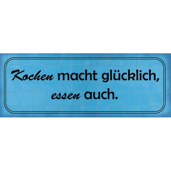 Vianmo Insegna In Legno 10X27 Cm Kochen Macht GlüCklich Essen-image