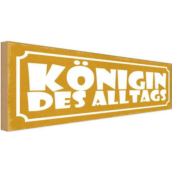 Vianmo Insegna In Legno 10X27 Cm KöNigin Des Alltags-image