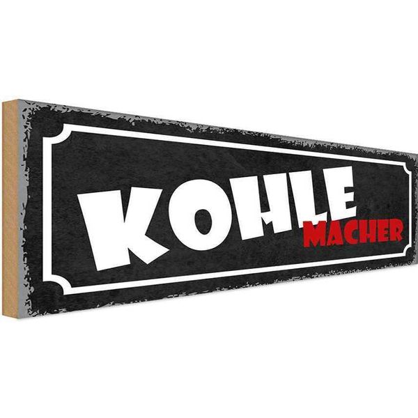 Vianmo Insegna In Legno 10X27 Cm Kohle Macher Geld-image