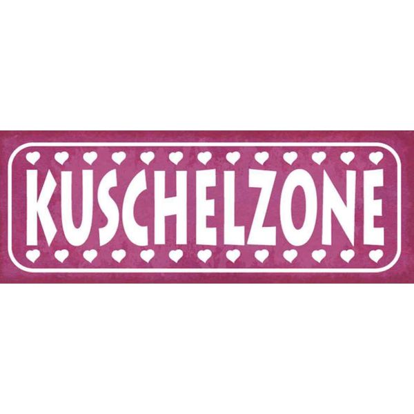 Vianmo Insegna In Legno 10X27 Cm Kuschelzone Herzen-image