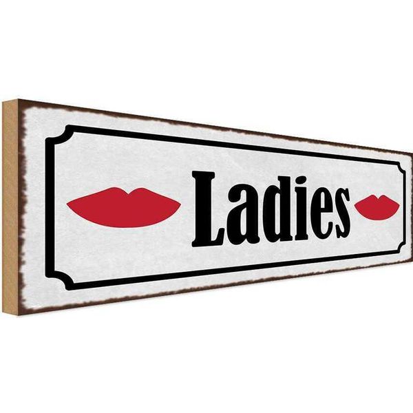 Vianmo Insegna In Legno 10X27 Cm Ladies-image