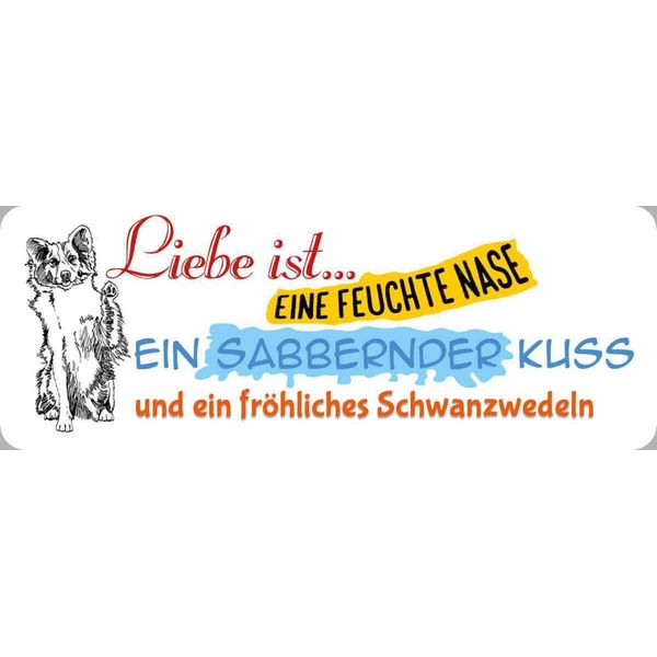 Vianmo Insegna In Legno 10X27 Cm Liebe Ist Hund-image