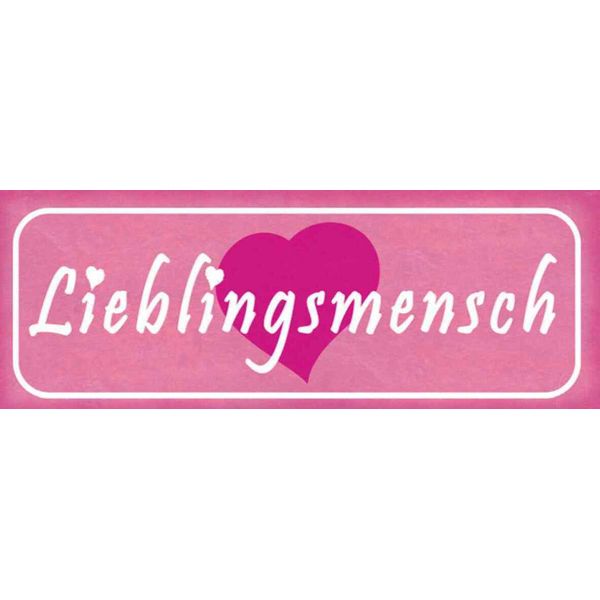 Vianmo Insegna In Legno 10X27 Cm Lieblingsmensch Herz-image