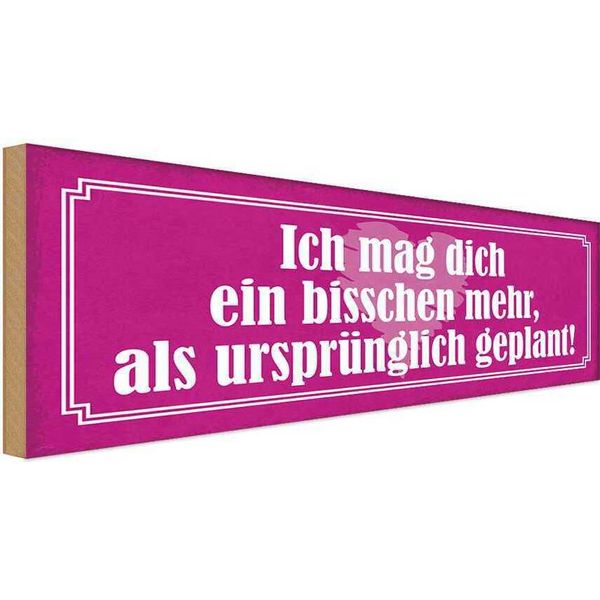 Vianmo Insegna In Legno 10X27 Cm Mag Dich Mehr Als UrsprüNglich-image