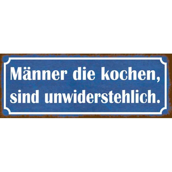 Vianmo Insegna In Legno 10X27 Cm MäNner Kochen Unwiderstehlich-image