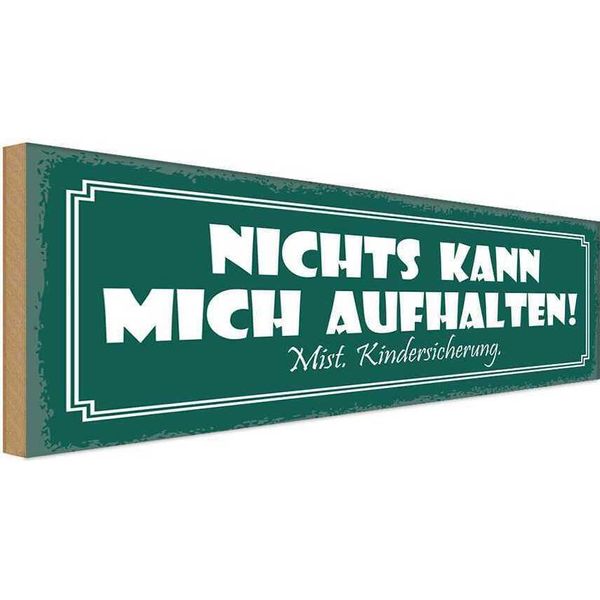 Vianmo Insegna In Legno 10X27 Cm Nichts Kann Mich Aufhalten-image
