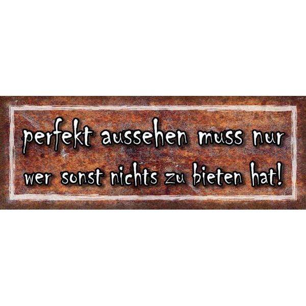 Vianmo Insegna In Legno 10X27 Cm Perfekt Aussehen Muss Nur Wer-image