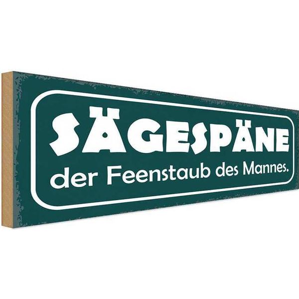 Vianmo Insegna In Legno 10X27 Cm SäGespäNe Feenstaub Des Mannes-image