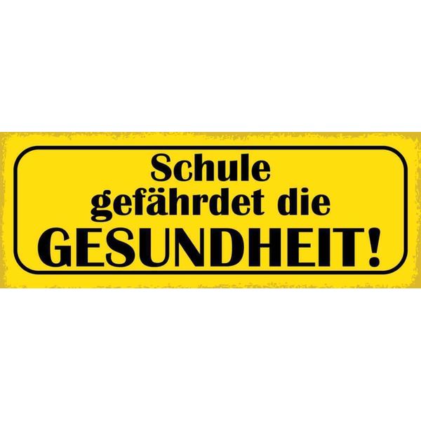 Vianmo Insegna In Legno 10X27 Cm Schule GefäHrdet Gesundheit-image
