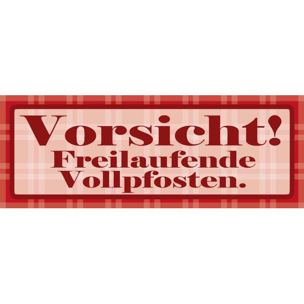 Vianmo Insegna In Legno 10X27 Cm Vorsicht Freilaufende Vollpfosten-image