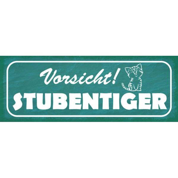 Vianmo Insegna In Legno 10X27 Cm Vorsicht Stubentiger Katze-image