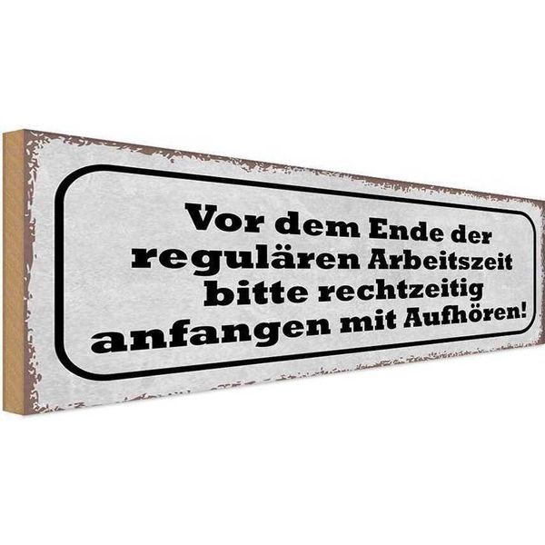 Vianmo Insegna In Legno 10X27 Cm Vor Dem Ende Arbeitszeit Bitte-image