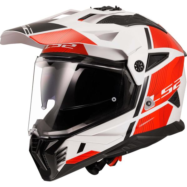 LS2 Casco Da Enduro "MX702 Pioneer Ii Hill"" 3 Bianco / Rosso, Taglia 65 / 66 = 3XL"-image