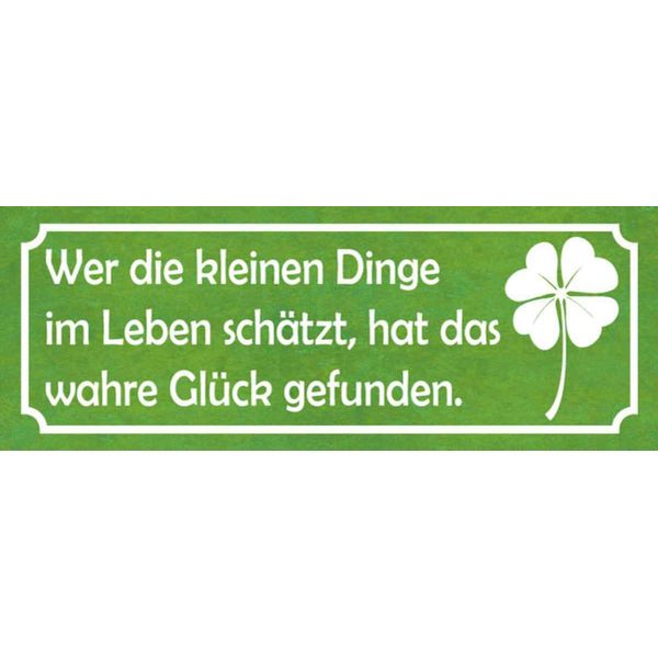 Vianmo Insegna In Legno 10X27 Cm Wer Kleine Dinge SchäTzt GlüCk-image