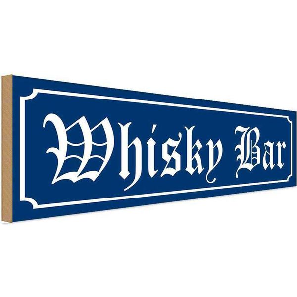 Vianmo Insegna In Legno 10X27 Cm Whisky Bar Alkohol-image
