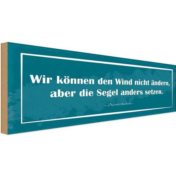 Vianmo Insegna In Legno 10X27 Cm Wind Nicht äNdern Segel Anders-image