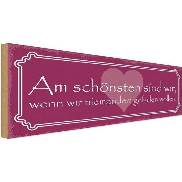 Vianmo Insegna In Legno 10X27 Cm Wir Am SchöNsten Sind Wir Wenn-image
