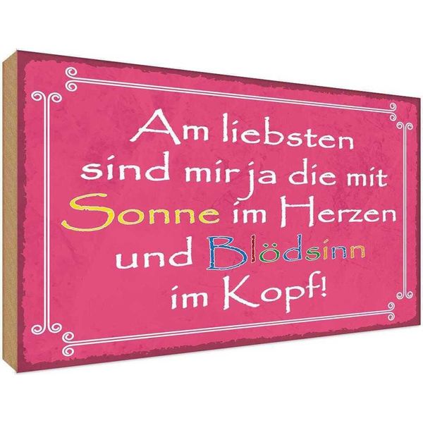 Vianmo Insegna In Legno 30X40 Cm Am Liebsten Sind Die Mit Sonne-image