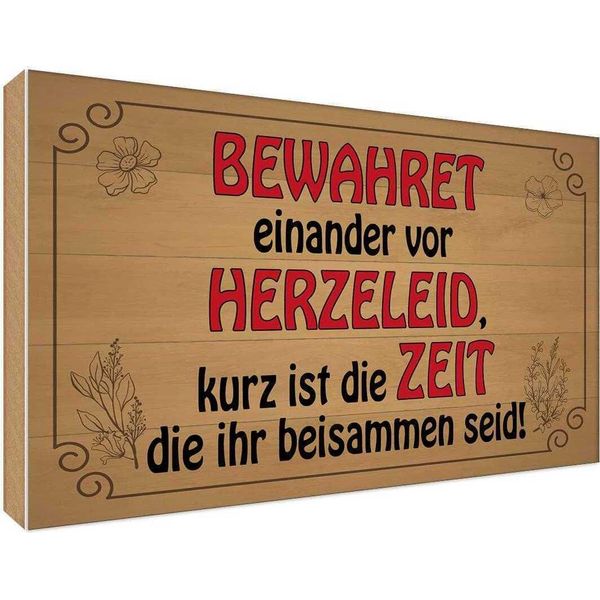 Vianmo Insegna In Legno 30X40 Cm Bewahret Einander Vor Herzeleid-image