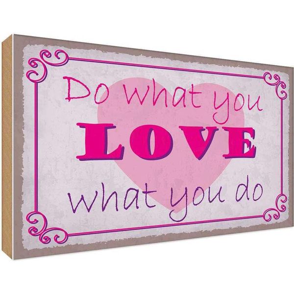 Vianmo Insegna In Legno 30X40 Cm Do What Love What You Do-image