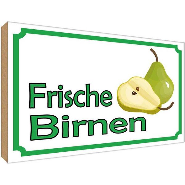 Vianmo Insegna In Legno 30X40 Cm Frische Birnen Hofladen-image