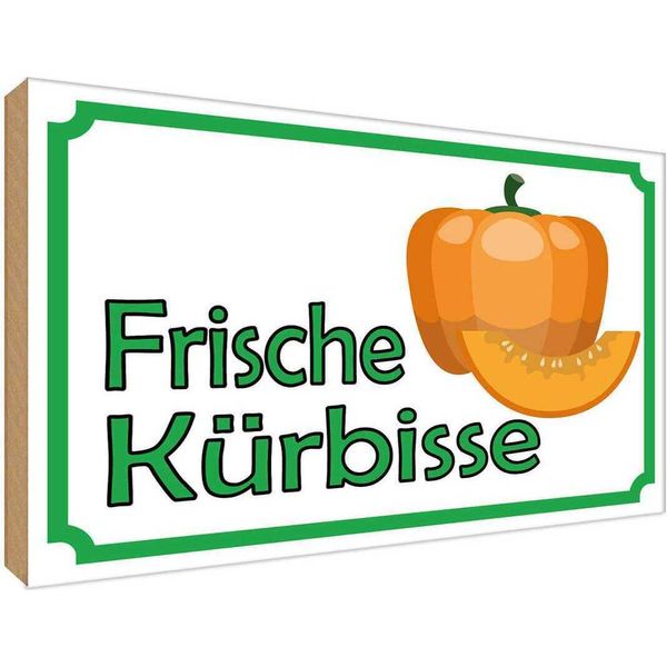 Vianmo Insegna In Legno 30X40 Cm Frische KüRbisse Hofladen-image