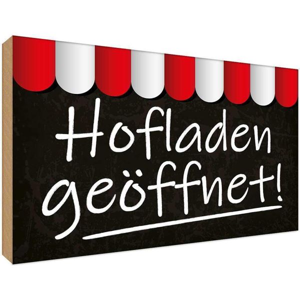 Vianmo Insegna In Legno 30X40 Cm Hofladen GeöFfnet Verkauf-image