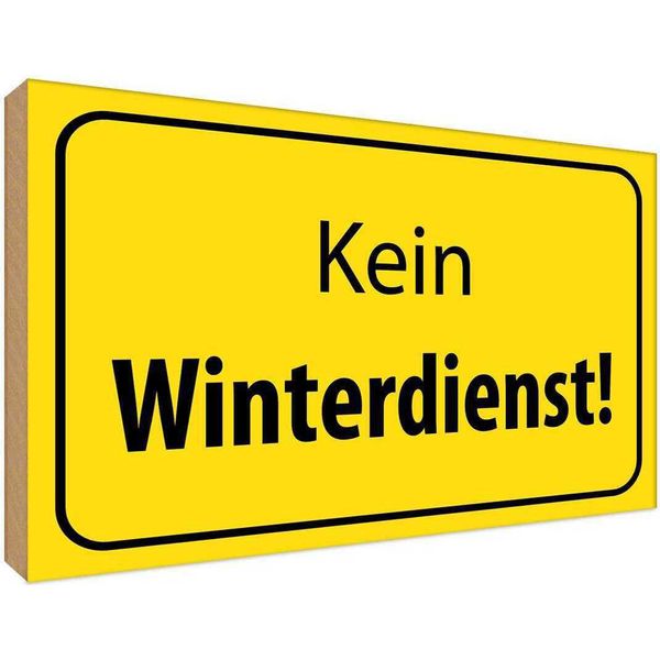 Vianmo Insegna In Legno 30X40 Cm Kein Winterdienst Warnschild-image