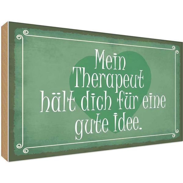 Vianmo Insegna In Legno 30X40 Cm Mein Therapeut Dich Gute Idee-image