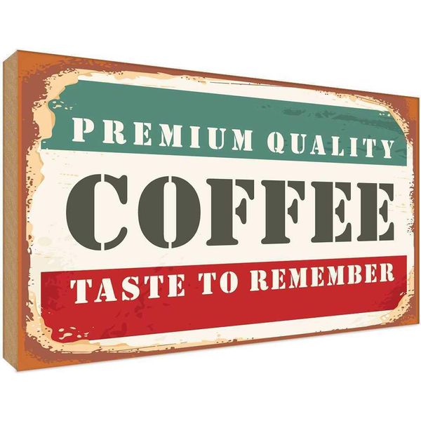 Vianmo Insegna In Legno 30X40 Cm Premium Quality Coffee Kaffee-image