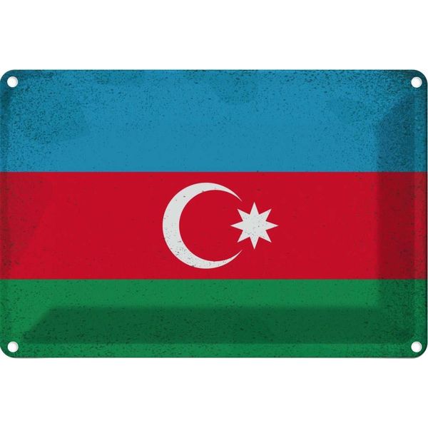 Vianmo Insegna Di Latta 20X30 Cm Aserbaidschan Azerbaijan Vintage-image