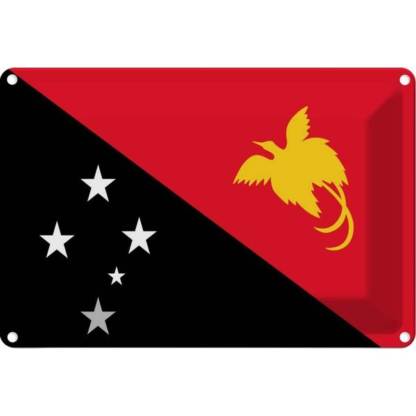 Vianmo Insegna Di Latta 12X18 Cm Bandiera Papua?Neuguinea Papua New Guinea-image