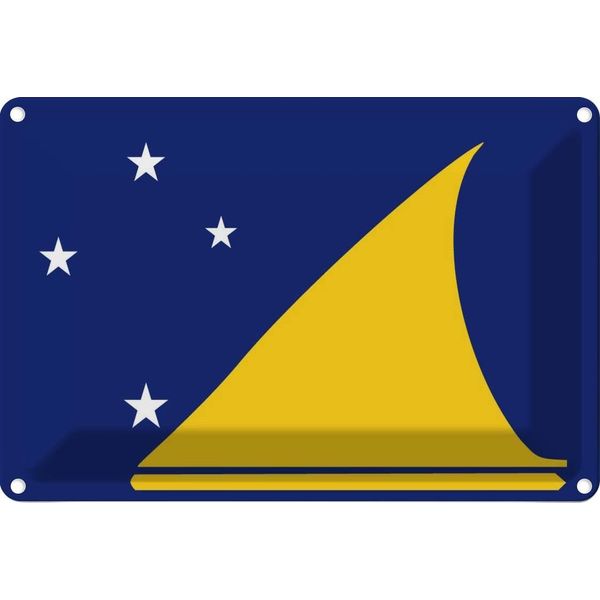 Vianmo Insegna Di Latta 12X18 Cm Bandiera Tokelaus Flag Of Tokelau-image