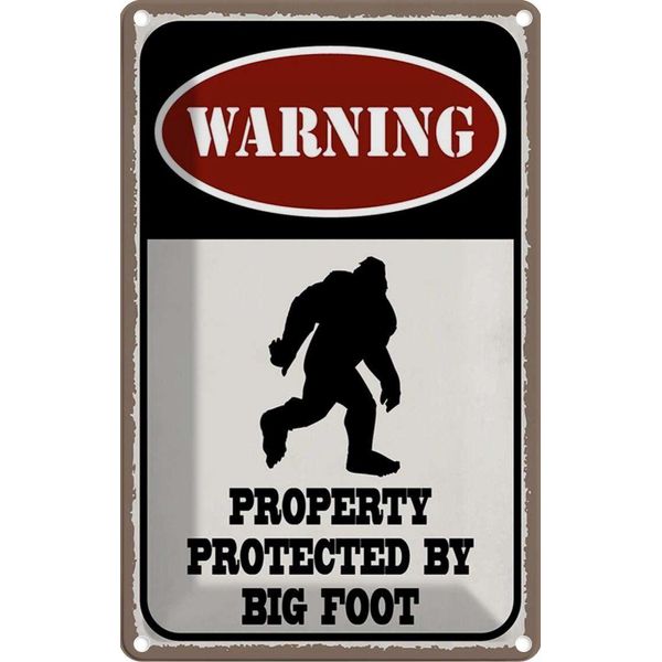 Vianmo Insegna Di Latta 18X12 Cm Warning Property Protected By-image