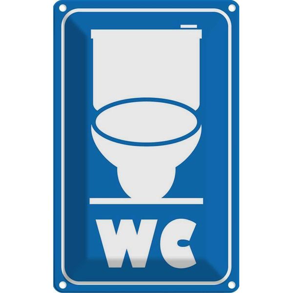 Vianmo Insegna Di Latta 30X20 Cm Wc Piktogramm Toilette-image