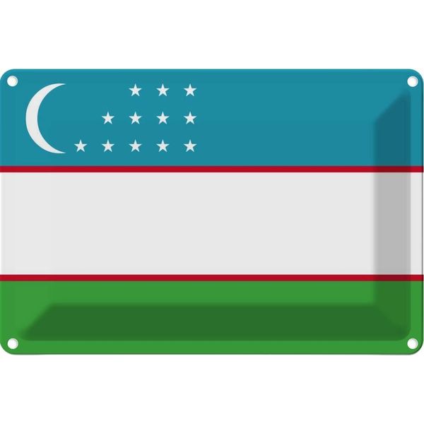 Vianmo Insegna Di Latta 20X30 Cm Bandiera Usbekistans Flag Of Uzbekistan-image