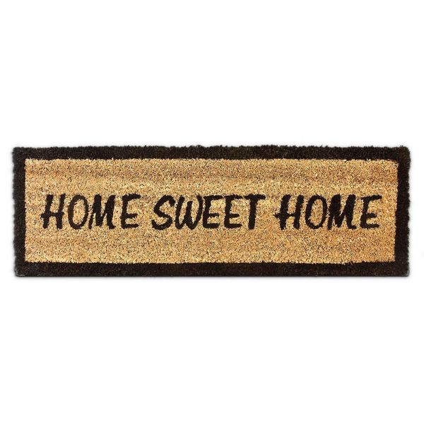 Relaxdays 10016754_0 Relaxdays Kokosmatte Home Sweet Home Braun 25,0 X 75,0 Cm-image