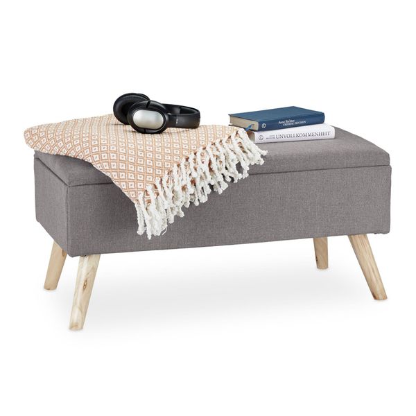 Panca Imbottita Con Contenitore RD28940, Grigio-image