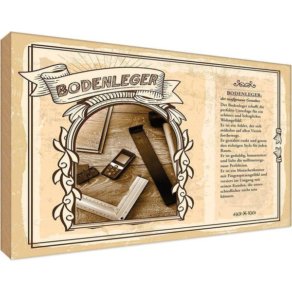 Vianmo Insegna In Legno 12X18 Cm Bodenleger-image