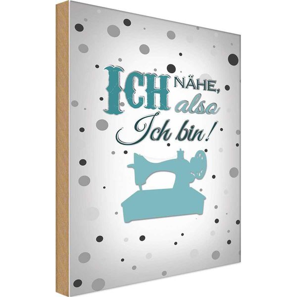 Vianmo Insegna In Legno 18X12 Cm Ich NäHe Also Ich Bin-image