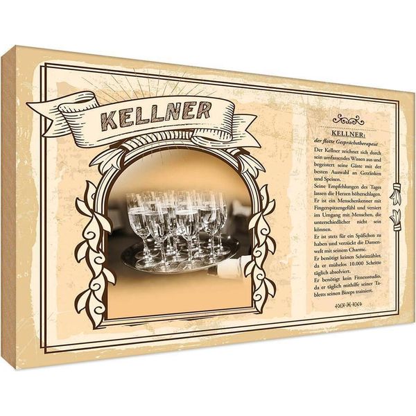 Vianmo Insegna In Legno 12X18 Cm Kellner-image
