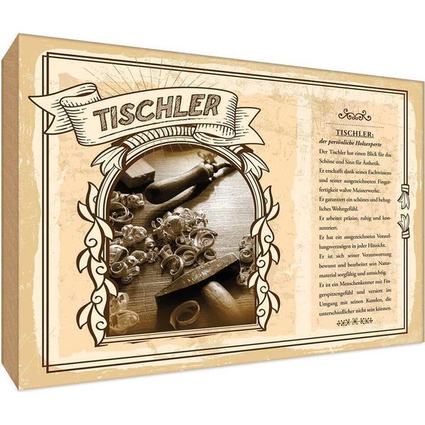 Vianmo Insegna In Legno 12X18 Cm Tischler-image