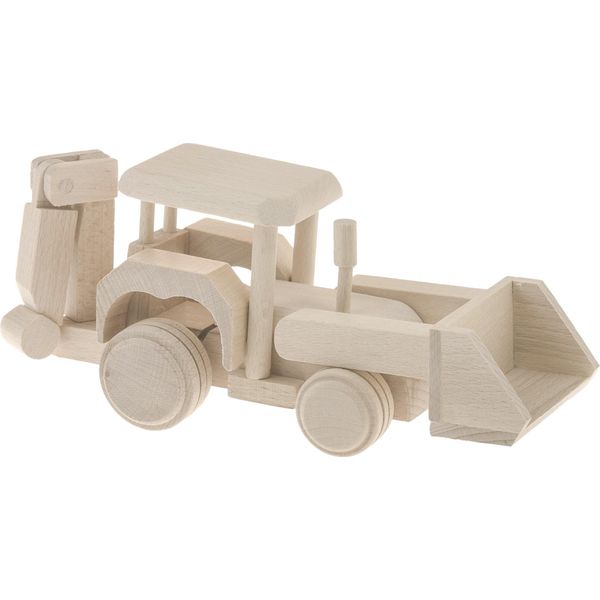 Escavatore Trattore Giocattolo In Legno A Decoupage Eko Pl Per Bambini-image