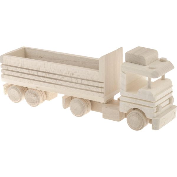 Camion Con Area Di Carico Mobile Giocattolo In Legno A Decoupage Eko Per Bambini-image