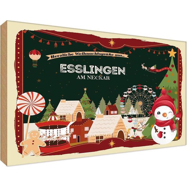 Vianmo Insegna In Legno 12X18 Cm Weihnachten Aus Esslingen Am Neckar-image